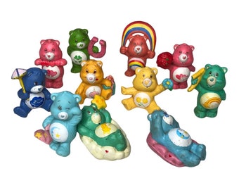 Vintage Care Bears 1980's Lote de 11 x Figuras 1983 2"