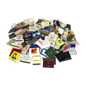 Vintage Streichholzbriefe - Retro-Werbehüllen, Ephemera-Lot, zufällige Mischung, Menge auswählen, alte kommerzielle Sammlerstücke