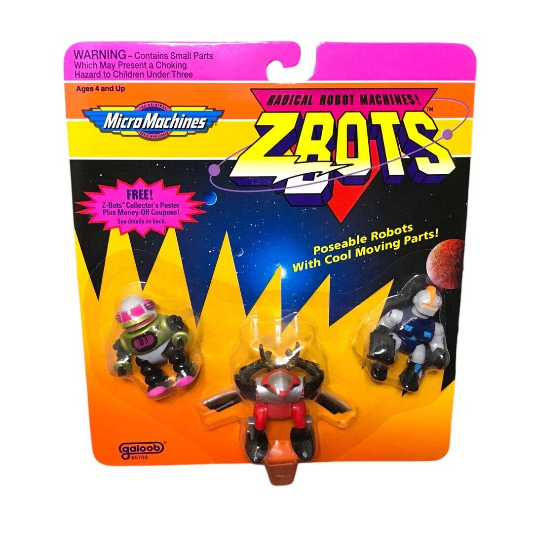 Zbots Micro Machines - Skydragon, Simptox, Zerot - Galoob Famosa - Neuf