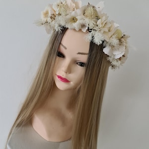 Boho everlasting flowers crown – wedding, maternity photoshoot