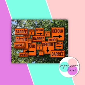 Montreal Souvenir Card "Detour and Crossed Out"