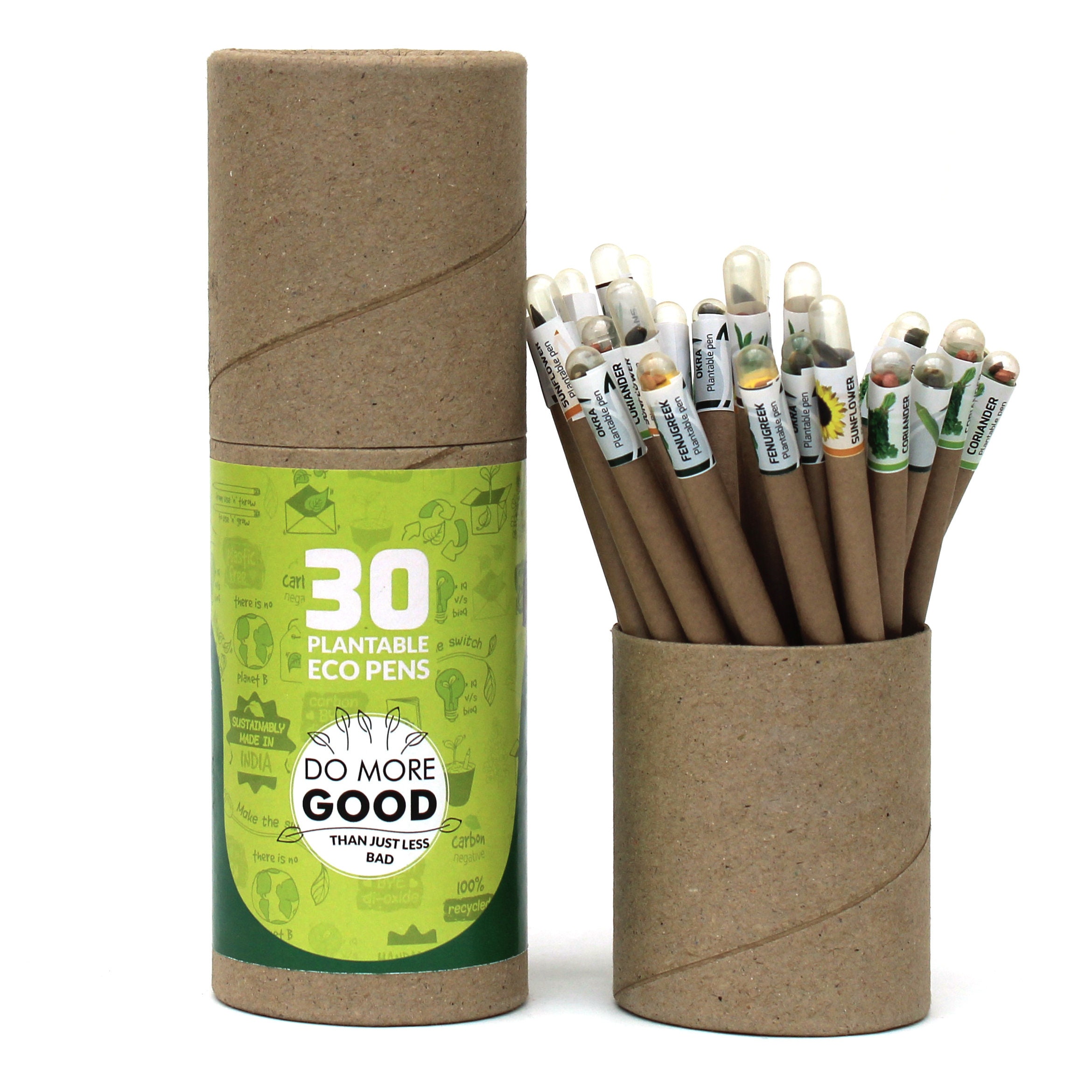 Pack of 3 100% Recycled and Sustainable Pencils for Sketching and Gifts 