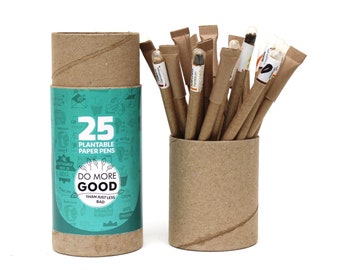 Plantable Paper Pen: Recycled Body with Seeds