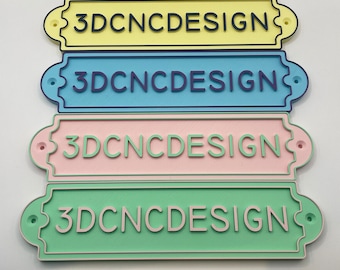 Charmante plaque de porte de style cottage anglais - Personnalisez-la avec votre nom de famille ou pour la chambre de votre enfant.