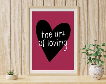 De kunst van het liefhebben | Muurkunst (digitale download)
