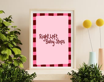 Rechts, links, babystapjes | Muurkunst (digitale download)