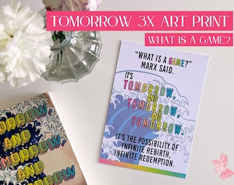 What is a Game? | Colourful Book Poster Based on Tomorrow, and Tomorrow and Tomorrow by Gabrielle Zevin