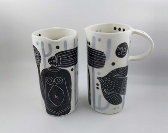 Handmade ceramic jug - South wind