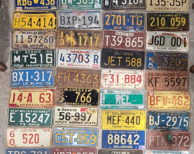 Grouping of 32 Rustic License Plates. Etsy