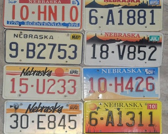 NEBRASKA License Plates - Compare my PRICES!!