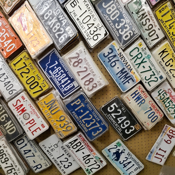 TOP Quality 4 MUCH LESS - License Plates - Compare prices!! Sold individually or 50 State Set/Run of All States. Vintage & Modern Tags