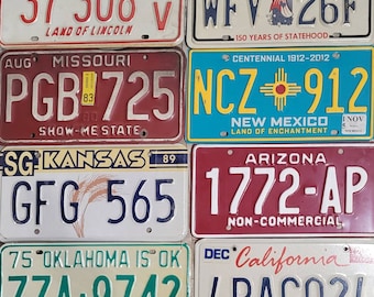 Group of 100 Authentic, REAL License Plates (Nice, Craft Grade or Crappy)