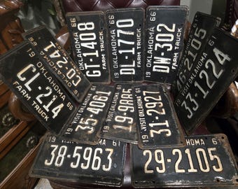 Old OKLAHOMA Vintage License Plates