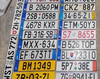 NICE Authentic EUROPEAN License Plates Belgium Bulgaria Croatia Czech Estonia Germany Luxembourg Portugal Poland Romania Spain Slovakia