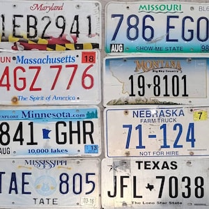 CRAFT GRADE License Plates for Less or get 50 State Set/Run of All States - Compare my PRICES!!