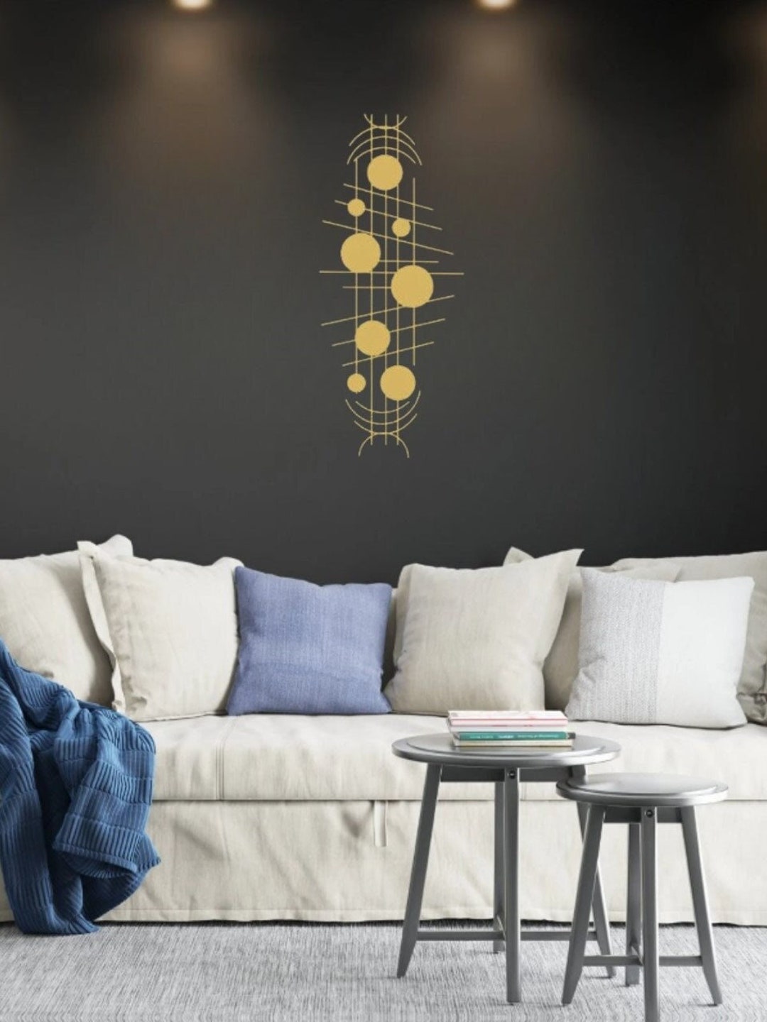 Laser Cut Metal Vertical Wall Art for Bedroomminimalist 2d Etsy