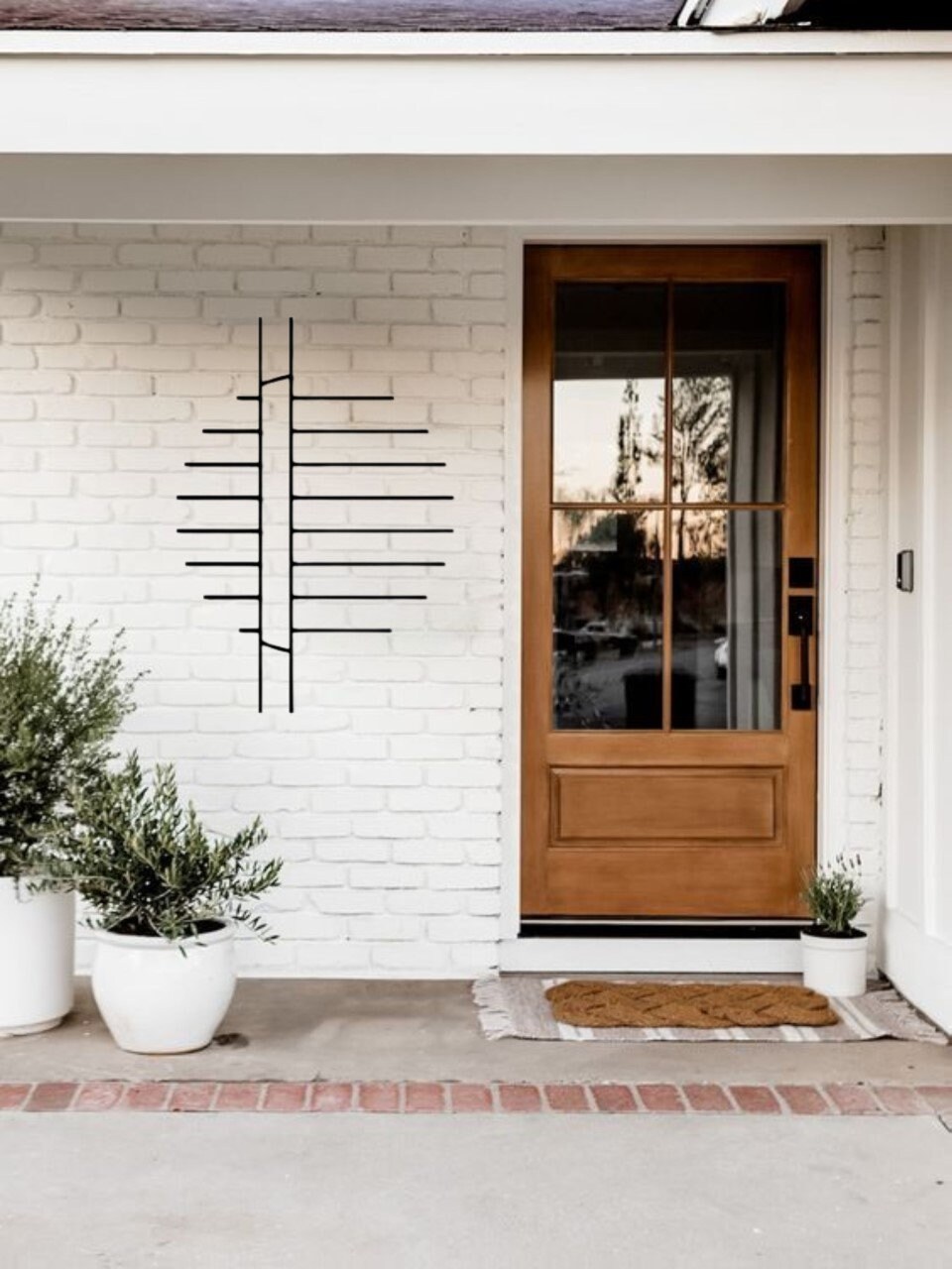 Chic Wall Art Black Metal Wall Sign Line Art Work for Walls Etsy