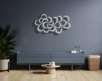 Metalen wanddecoratie Bloem 2.0