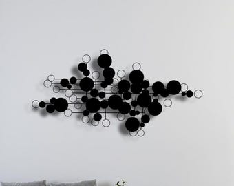 Abstract Metal Bubbles Wall Art - Modern Sculpture Home Decor