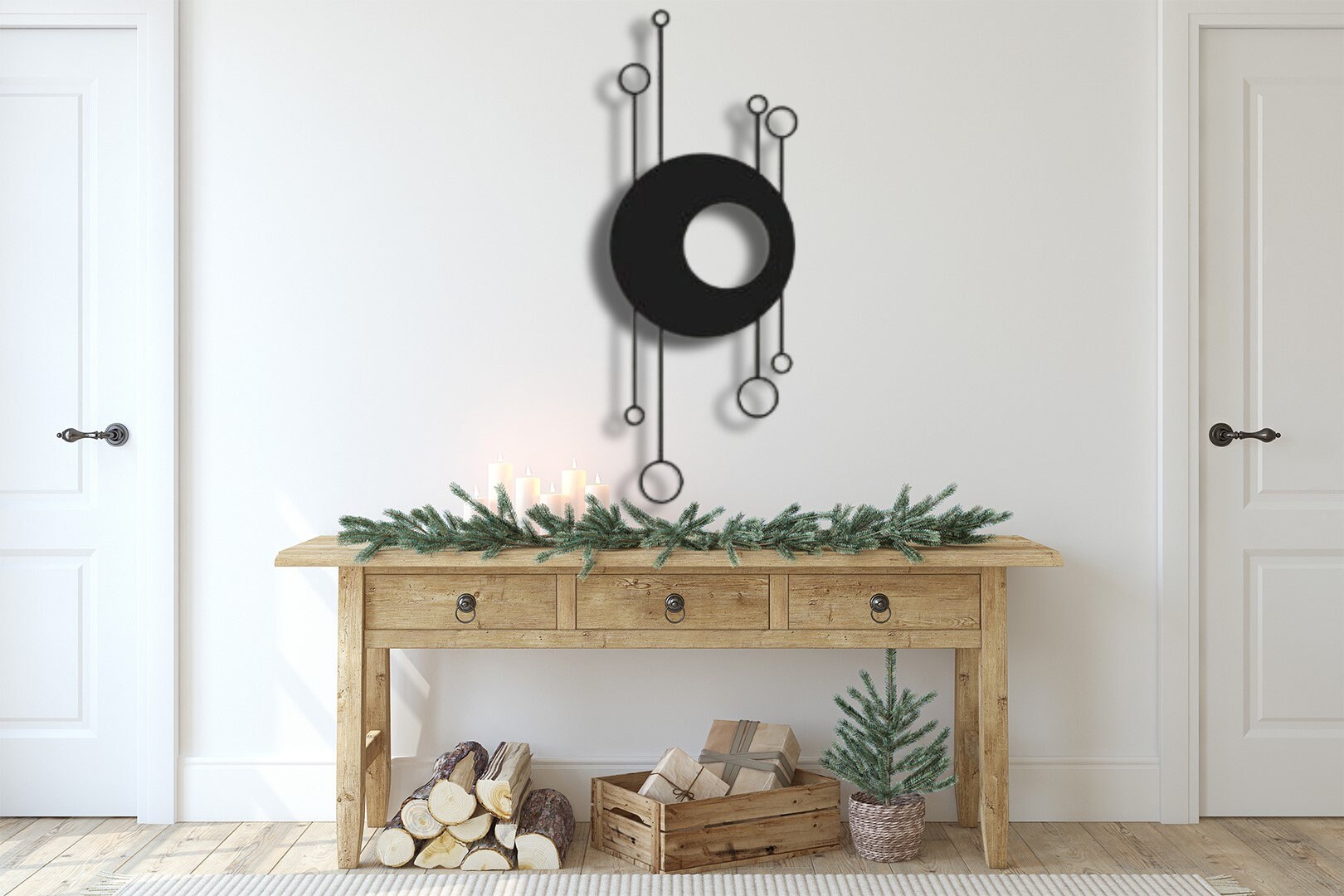 Circular Black Metal Wall Ideaslines Abstract Wall - Etsy