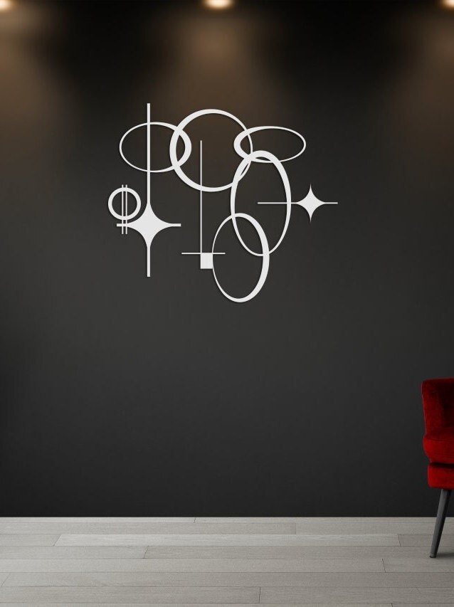 Silver Bedroom Wall Art Silver Metal Stars Living Room Wall Etsy