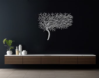 abstract metal entryway wall art, line tree design decors, tree branches wall sculpture, tree design wall sign, metal wall hanging