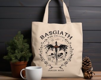 Fourth Wing inspired cotton tote, Fourth Wing bag, pouch, cotton tote