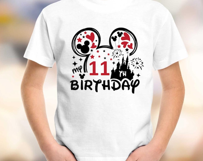 Mickey 10th Birthday Tshirt, 10th Birthday Shirt, Mickey Mouse Shirt, Birthday Boy Shirt, 10 Years Old Birthday, Disney Birthday Shirt