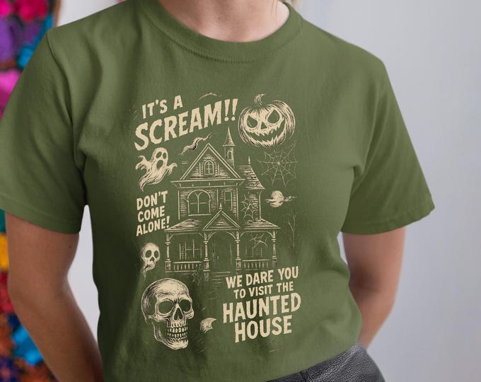 Retro Halloween Shirt, Vintage Skeleton Tee, Spooky Season Shirt, Horror Shirt for Family, Trendy Halloween Gift for Her or Him