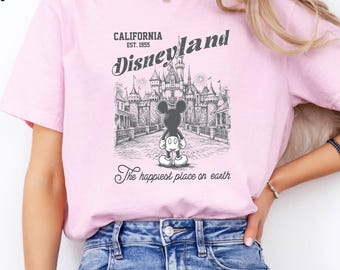 Comfort Colors® Retro Disneyland Shirt, Mickey California Tshirt, Disney Vacation Trip Sweater