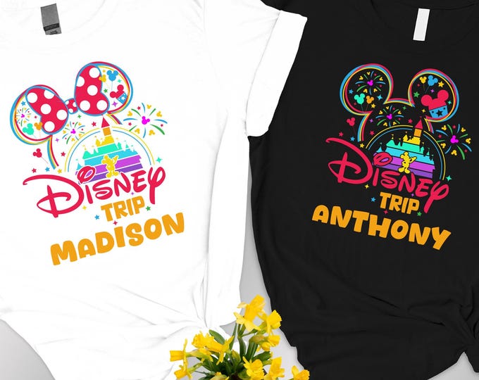 Custom Disney Trip Shirts, Disneyland Family Vacation, Family Disneyworld Shirts, Mickey Minnie Shirts, Family Trip Tee, Disneyland T-shirt