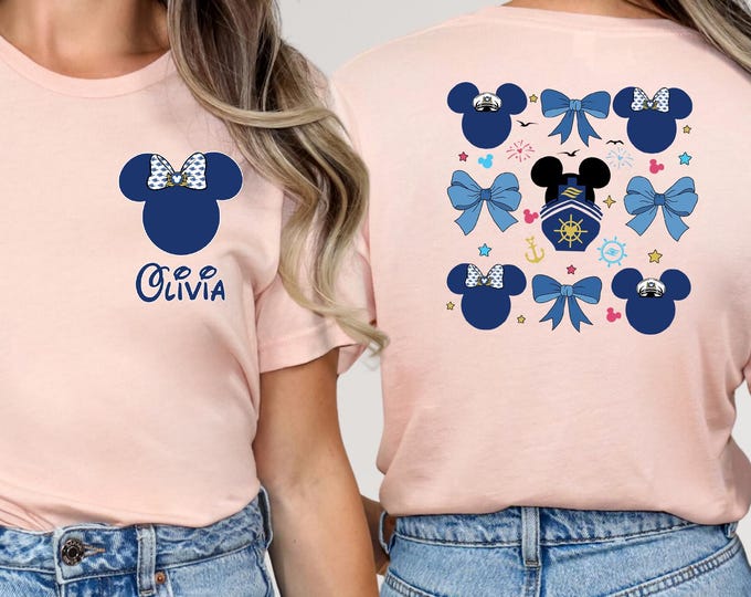 Custom Cruise Shirt, Coquette Cruise Shirt, Coquette Bow Mouse Shirt, Cruise Birthday Shirt, Cruise Trip Shirt, Family Vacation Shirt