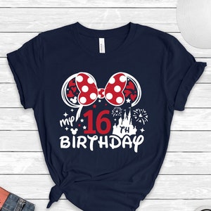 Minnie 16th Birthday Shirt Sixteen Birthday Tee Minnie Birthday Tee Birthday Girl Shirt 16 Years Old Birthday Shirt Disney Birthday Tee Etsy