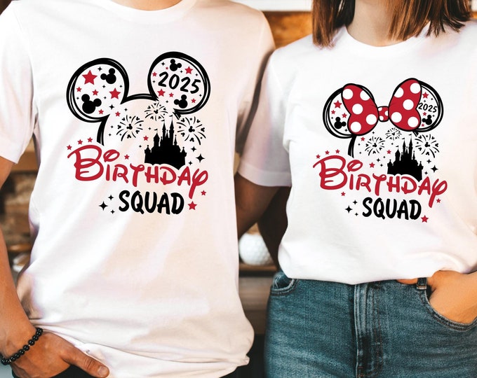Disney Birthday Squad Shirt, Family Disneyworld 2025, Disney Squad Shirt, Birthday Shirts for Women, Birthday Crew Shirt,Disneyland Birthday