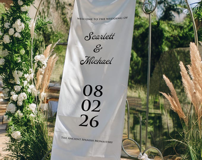 Custom Fabric Sign for Weddings, Personalized Gift for Bridal Showers & Special Events