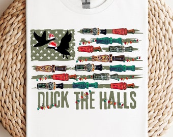 Duck the Halls Christmas Shirt, Christmas Duck Hunting Shirt, Christmas Hunting Shirt, Mallard Duck Tee,, Duck Hunting Gifts, Hunt Lover Tee