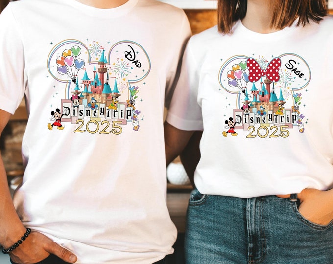 Custom Disneyworld Shirts Family, Disneytrip 2025 Shirt, Disneyland Family Matching Shirt,Disneyland Family Vacation Shirt,Custom Disneyland