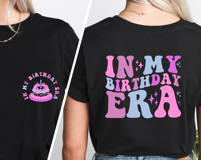 Retro Birthday Girl Shirt, In My Birthday Era Youth Tee, Party Celebration Outfit