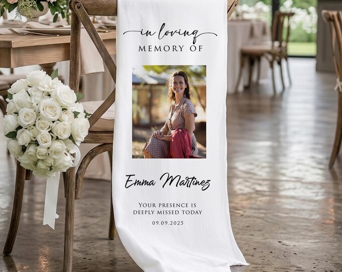 Memorial Sign for Wedding, In Loving Memory, Wedding Aisle Decor, Rustic Wedding Decorations, Mother of the Bride Memorial, Wedding Signage