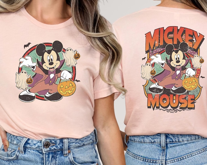 Mickey Mouse Halloween Shirt, Retro Mickey Halloween T-shirt, Mickey Shirt, Fall Season Shirt, Pumpkin Season Shirt, Funny Halloween Shirt