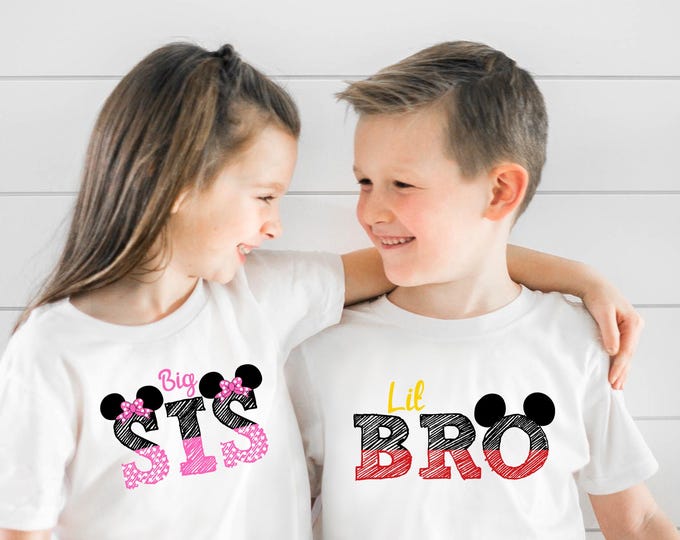Disney Big Bro Little Sis Shirt, Family Shirt, Pregnancy Announcement Shirt, Disneyland Shirt, Magical Kingdom Shirt, Family Trip Shirt