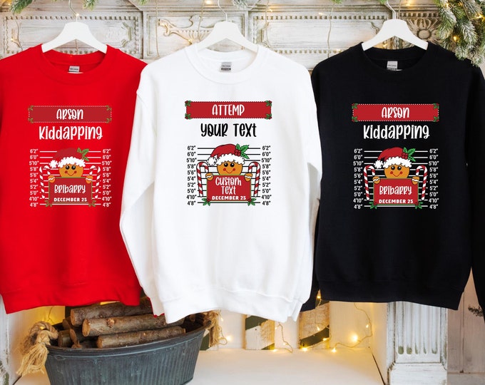 Family Christmas Sweatshirt, Funny Gingerbread Inmate Christmas Sweater, North Pole Correctional Hoodie, Matching Christmas Sweatshirt