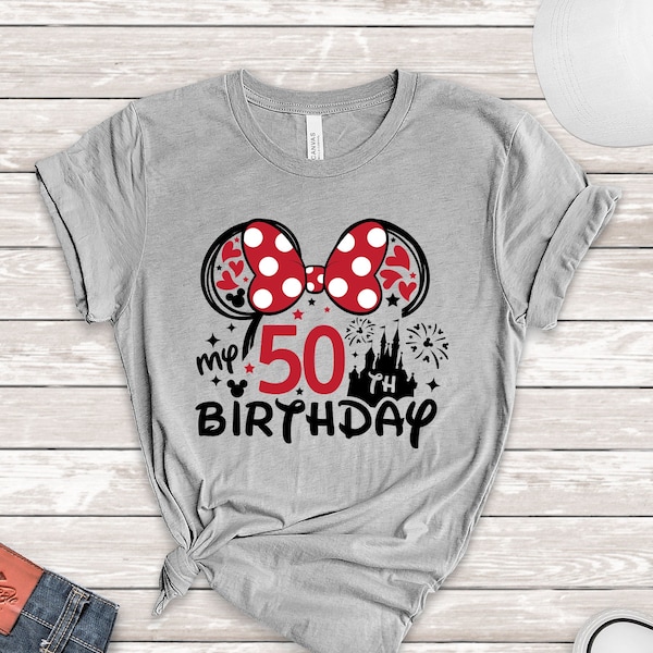 50th Birthday Shirt, Disney Birthday Tee, Minnie 50 Years Old Shirt, Gift For 50th Birthday, 50th Birthday Shirt For Women, My 50th Birthday