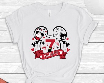 Mickey 7th Birthday Shirt, Seventh Birthday Tee, Mickey Birthday Tee, 7 Year Old Birthday Shirt, Birthday Boy Shirt, Disney Birthday Tee
