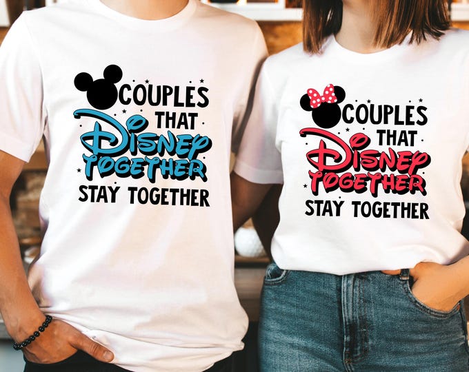 Couples That Together Stay Together Shirt, Matching Couple Shirt, Funny Mouse Matching Shirt, Family Vacation Shirt for Couples,Matching Tee