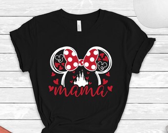 Minnie Mama Women&#39;s Shirt, Disney Castle Shirt, Disney Mom Shirt, Disney Shirts For Mom, Mama Disney Shirt, Mommy Mouse Shirt,Gift For Mama