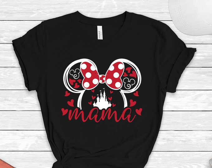 Minnie Mama Women's Shirt, Disney Castle Shirt, Disney Mom Shirt, Disney Shirts For Mom, Mama Disney Shirt, Mommy Mouse Shirt,Gift For Mama