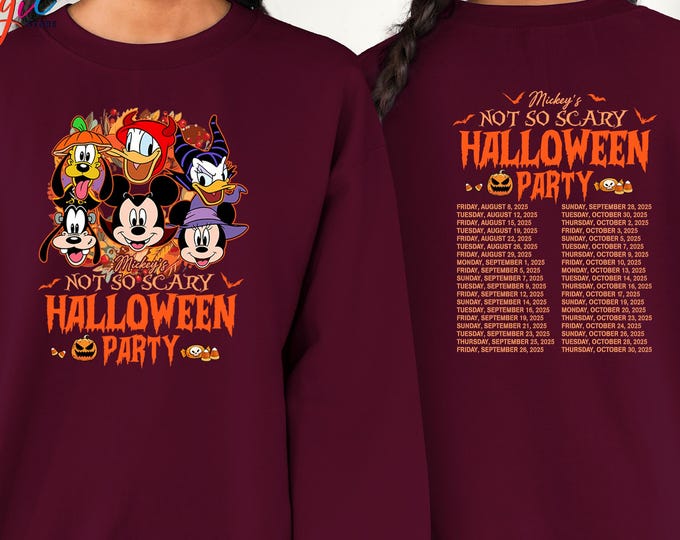 Mickey And Friends Halloween Sweatshirt,Mickey's Not So Scary Halloween Party Sweater,Disneyland Halloween Sweatshirt,Halloween Disney Trip