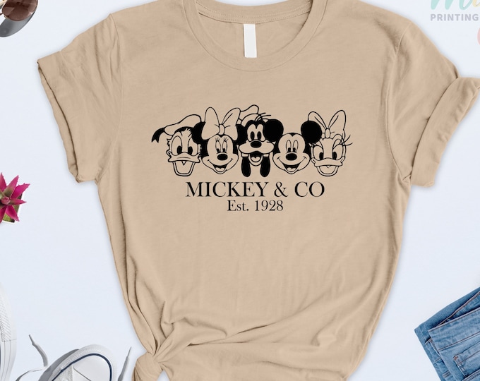 Vintage Mickey & Co 1928 Shirt, Mickey And Friends Shirt, Vintage Disneyland Shirt, Disneyworld Shirts, Disney Family Shirts, Disney shirt