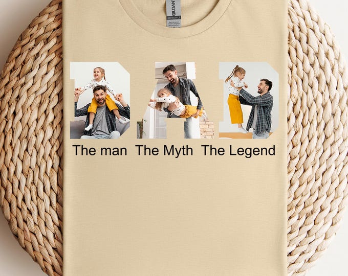 Custom Photo Dad Shirt,Fathers Day Shirt,Picture Gift For Dad and Kids,Dad Shirt,New Dad Shirt, Dad Birthday Gift, Personalized Gift For Dad